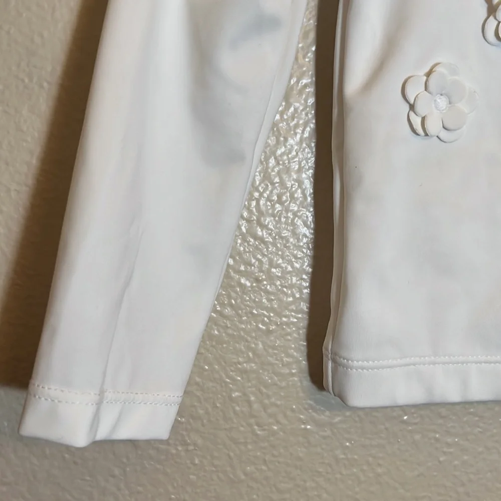 Janie and Jack White Floral Swim Rashguard Top